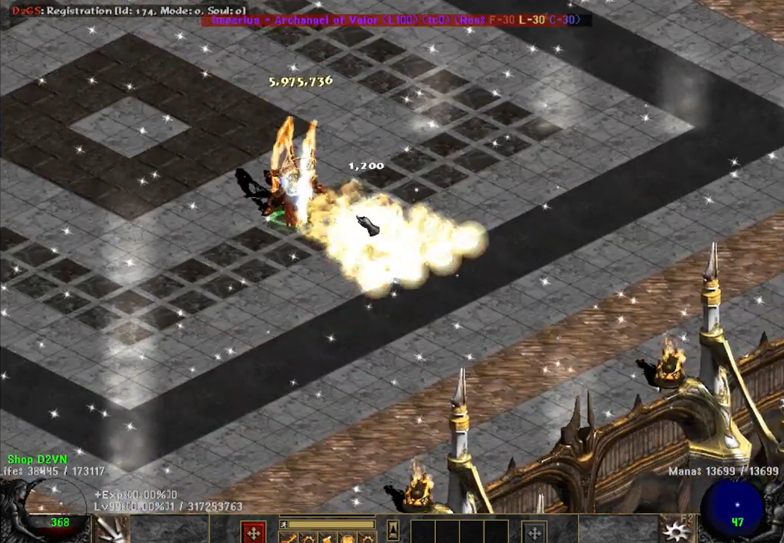 Mở portal đỏ để vào tuyến Imperius.